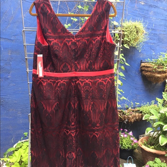 Merona Red and Black Lace Cocktail Dress NWT - Picture 3 of 4